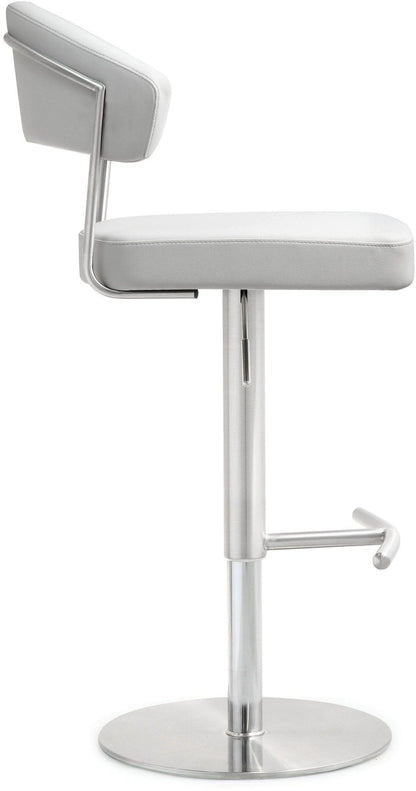 Cosmo White Stainless Steel Barstool - Skandi London