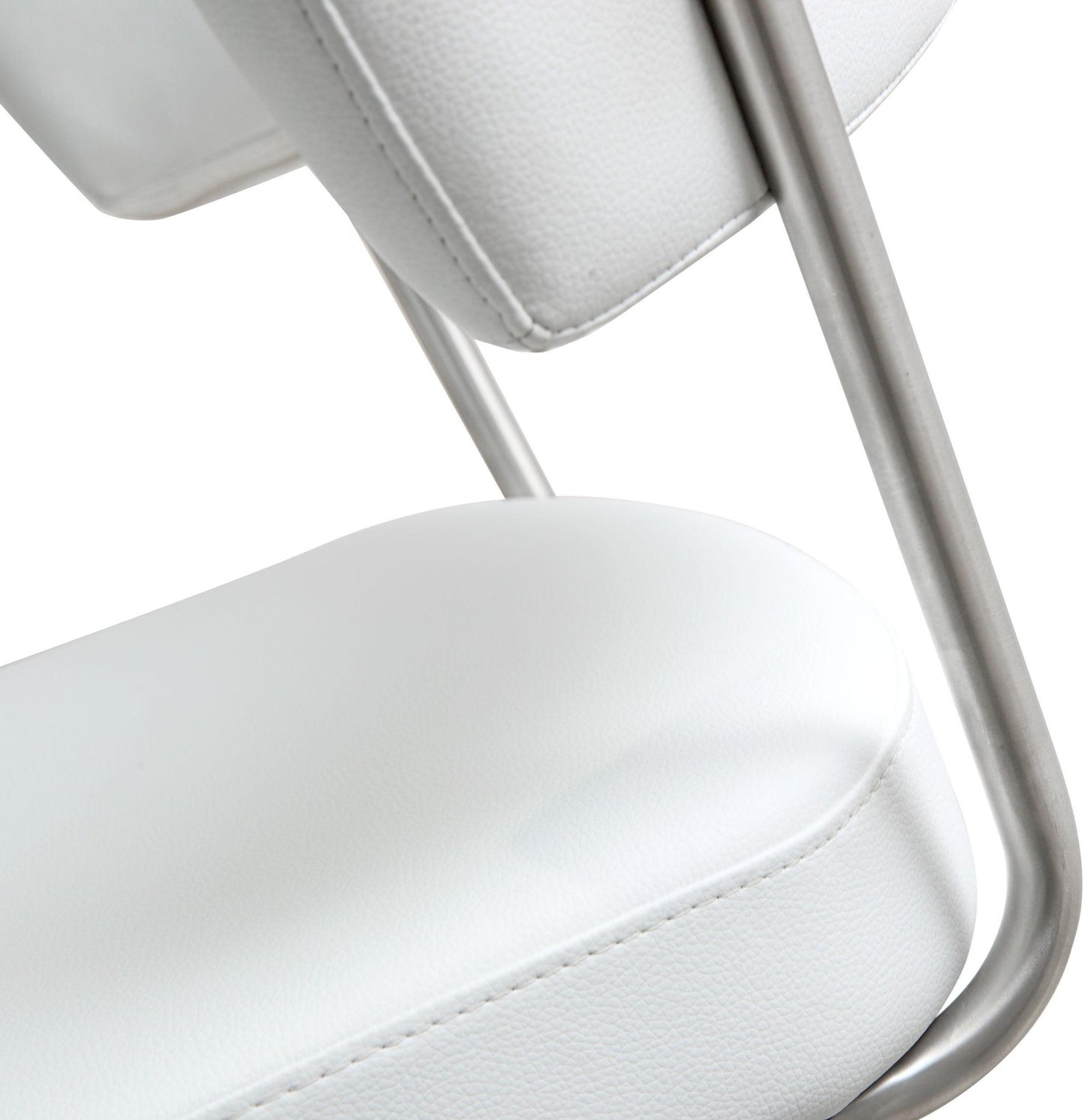 Cosmo White Stainless Steel Barstool - Skandi London