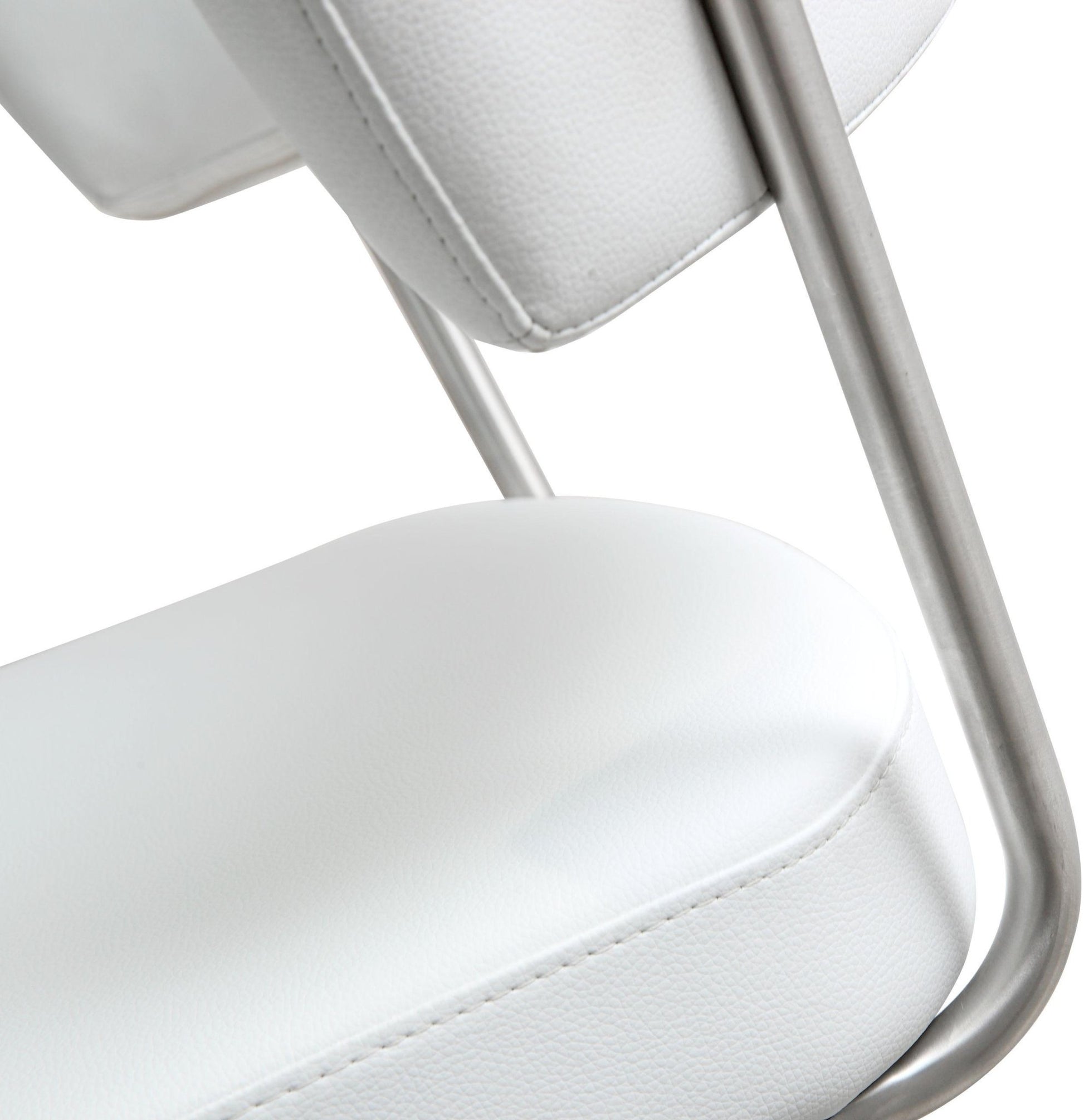 Cosmo White Stainless Steel Barstool - Skandi London