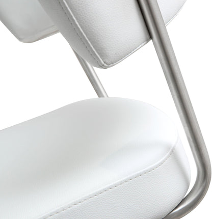 Cosmo White Stainless Steel Barstool - Skandi London