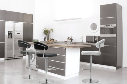 Cosmo Grey Stainless Steel Barstool - Skandi London