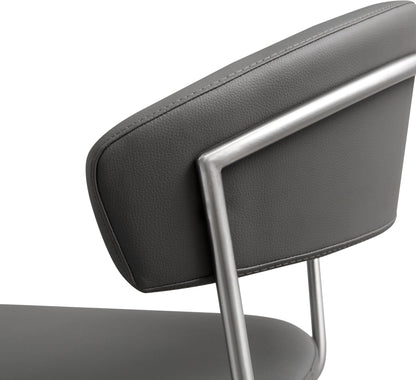 Cosmo Grey Stainless Steel Barstool - Skandi London