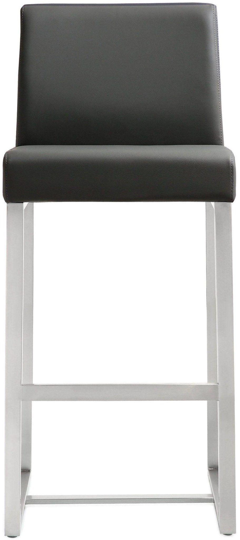 Denmark Grey Stainless Steel Counter Stool Set of 2 - Skandi London