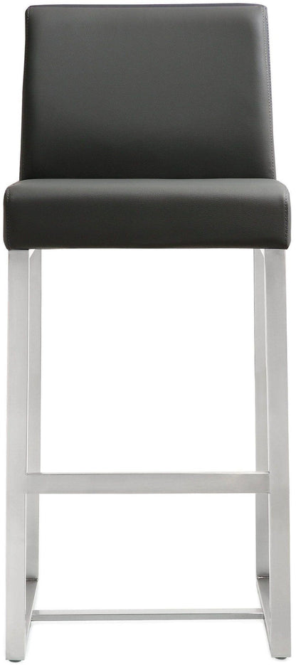 Denmark Grey Stainless Steel Counter Stool Set of 2 - Skandi London