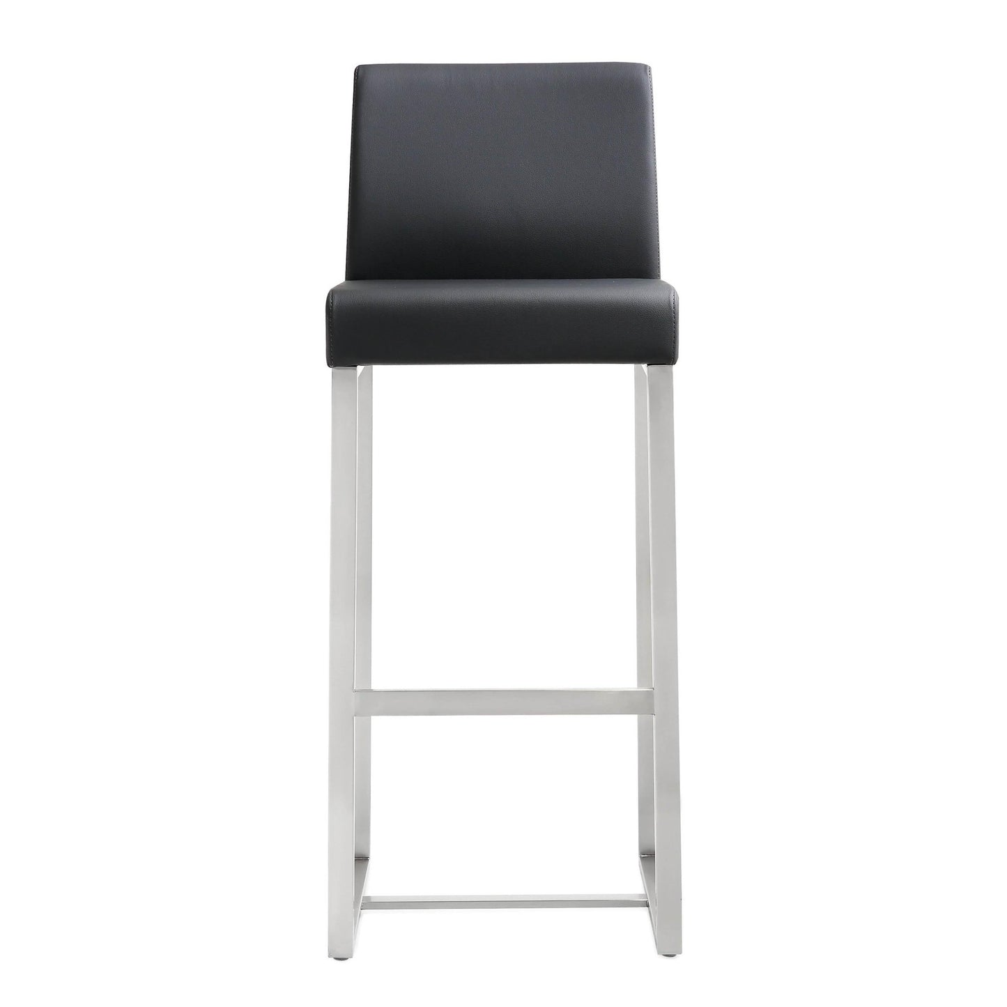 Denmark Black Stainless Steel Barstool Set of 2 - Skandi London