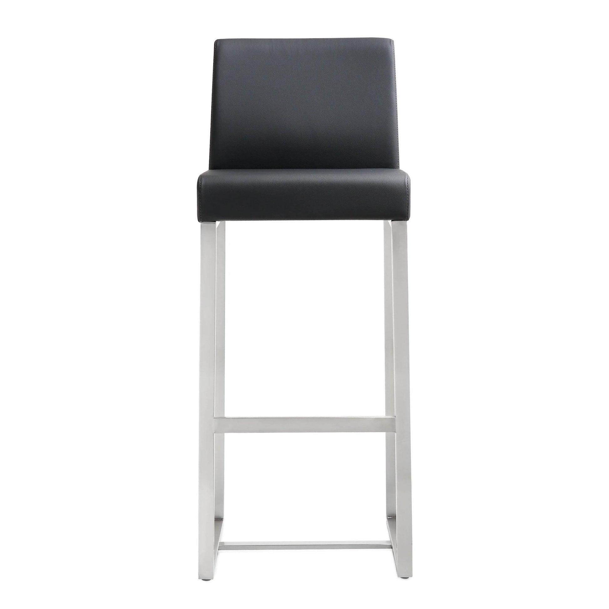Denmark Black Stainless Steel Barstool Set of 2 - Skandi London