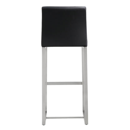 Denmark Black Stainless Steel Barstool Set of 2 - Skandi London