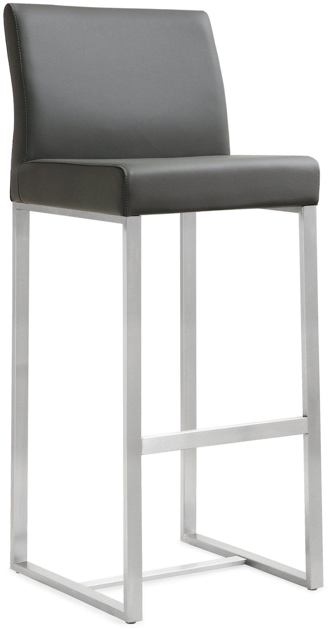 Denmark Grey Stainless Steel Barstool Set of 2 - Skandi London
