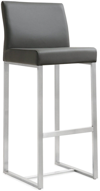 Denmark Grey Stainless Steel Barstool Set of 2 - Skandi London