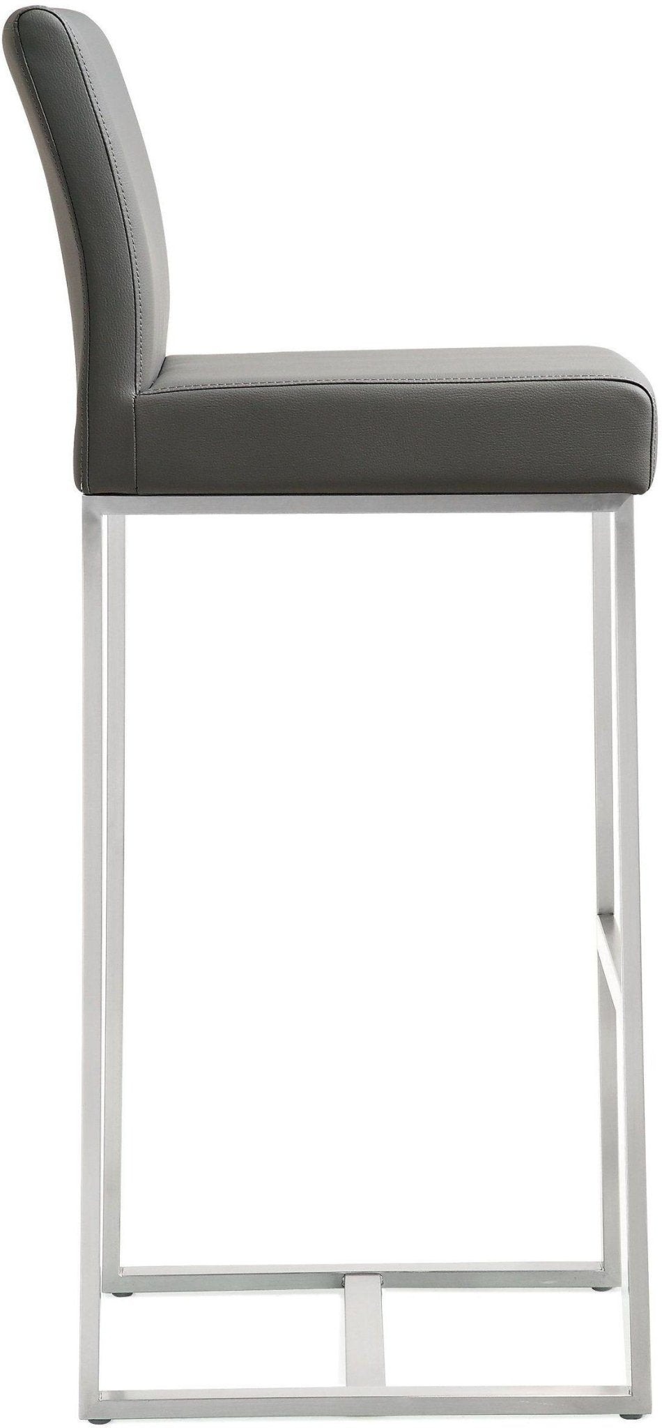 Denmark Grey Stainless Steel Barstool Set of 2 - Skandi London