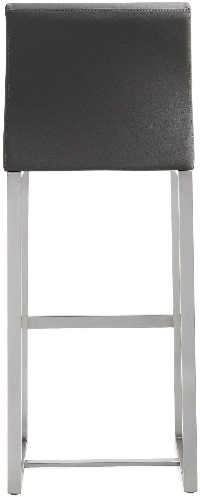 Denmark Grey Stainless Steel Barstool Set of 2 - Skandi London