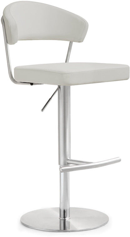 Cosmo Light Grey Stainless Steel Barstool - Skandi London