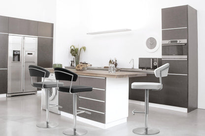 Cosmo Light Grey Stainless Steel Barstool - Skandi London