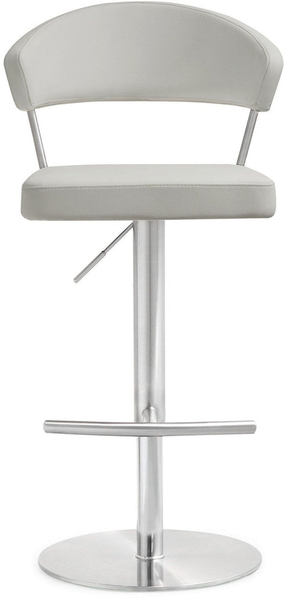 Cosmo Light Grey Stainless Steel Barstool - Skandi London