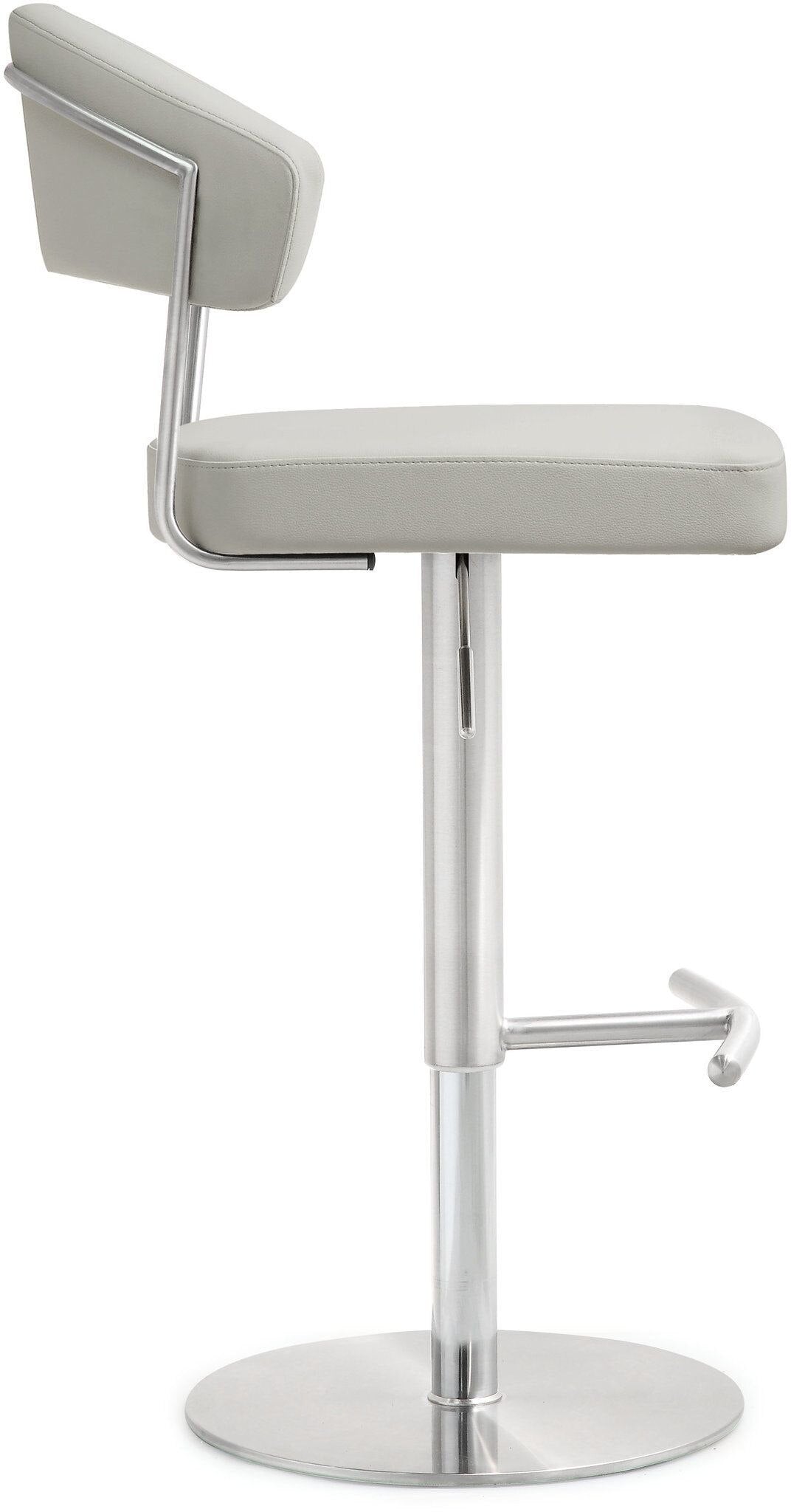 Cosmo Light Grey Stainless Steel Barstool - Skandi London