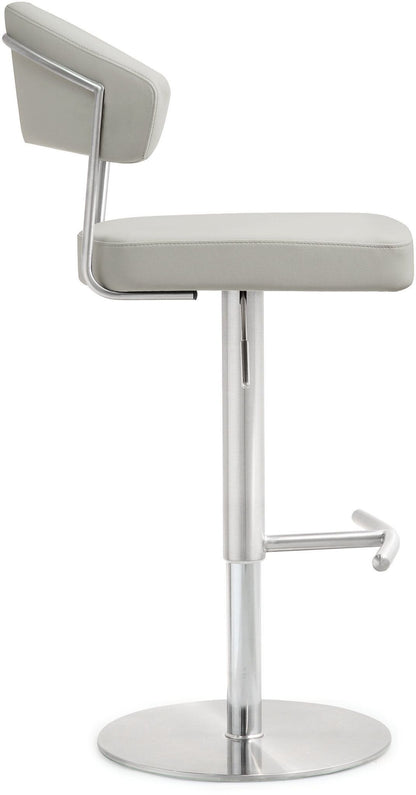 Cosmo Light Grey Stainless Steel Barstool - Skandi London