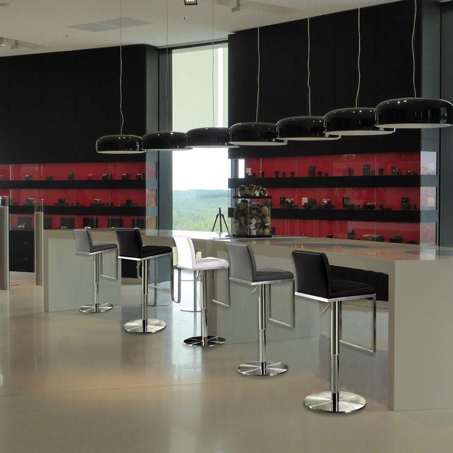 Amalfi Light Grey Vegan Leather Stool - Skandi London