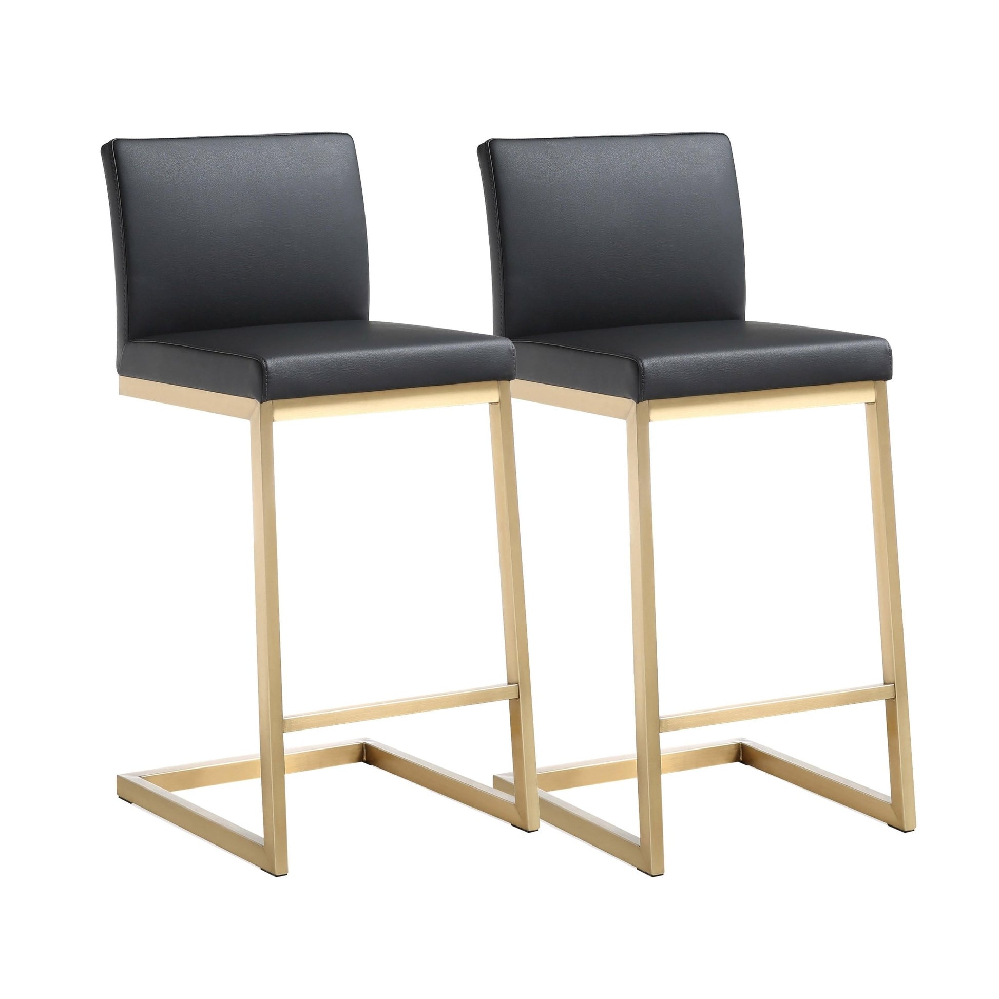 Parma Black Gold Steel Counter Stool Set of 2 - Skandi London