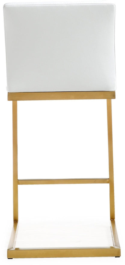 Parma White Gold Steel Counter Stool Set of 2 - Skandi London