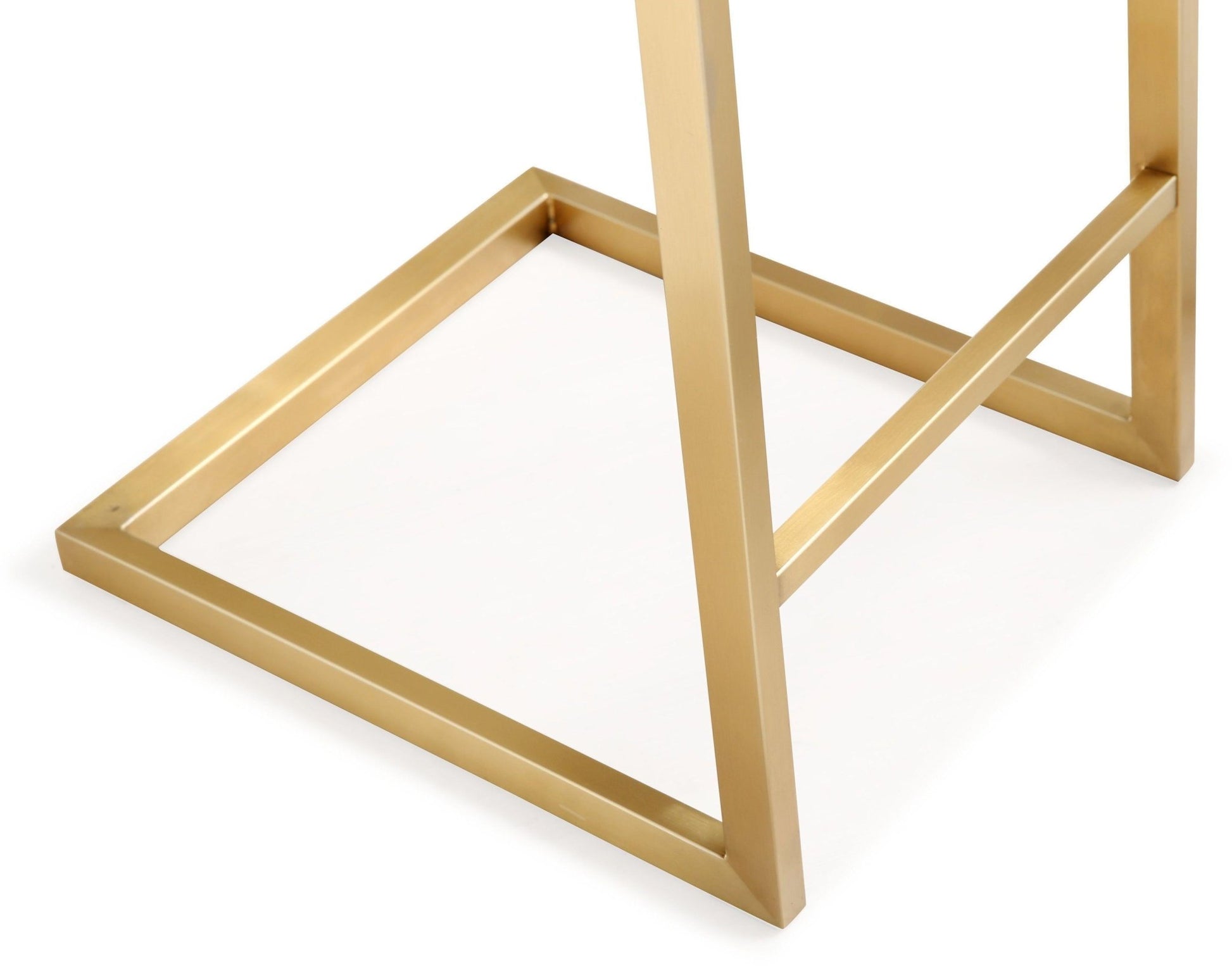 Parma White Gold Steel Counter Stool Set of 2 - Skandi London