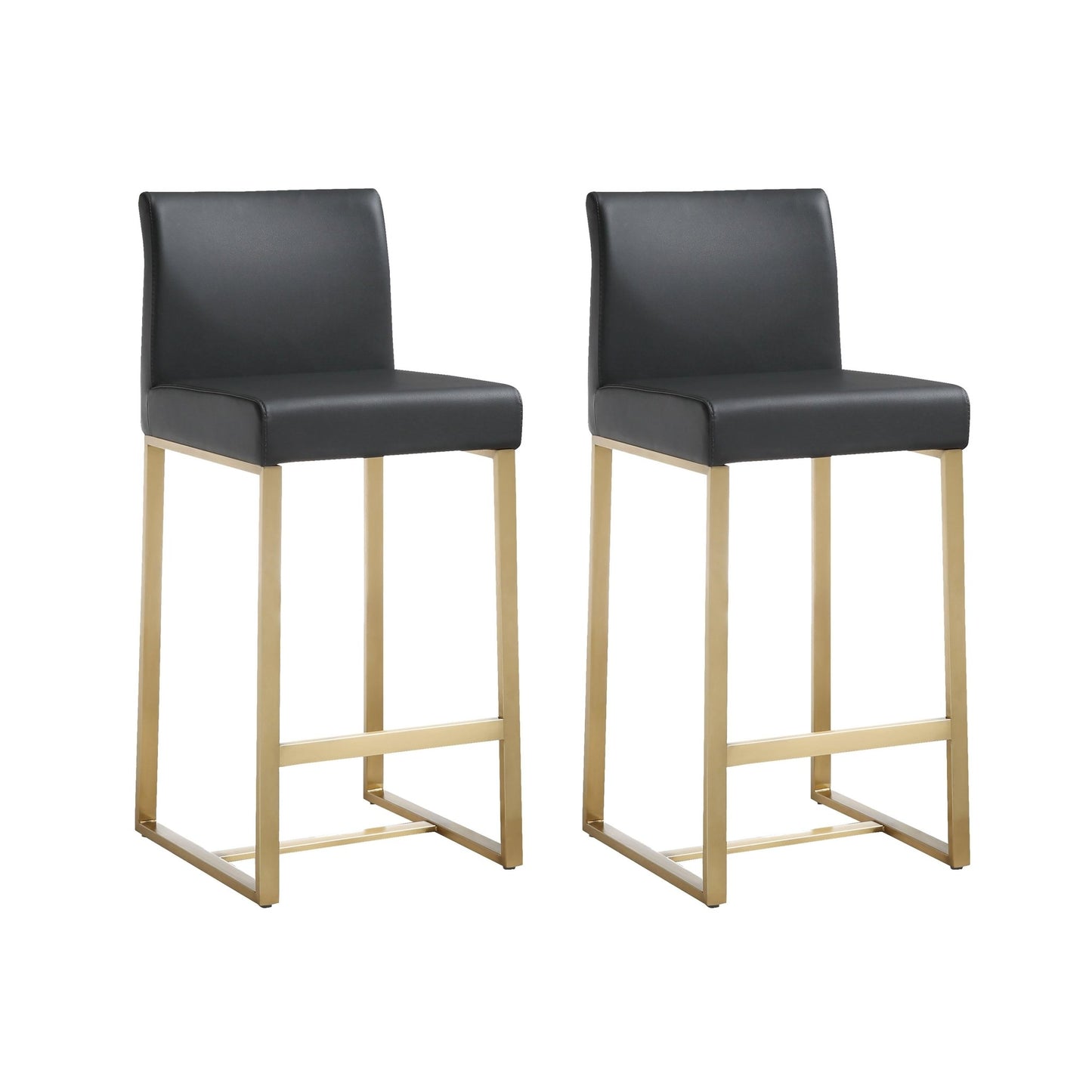 Denmark Black Gold Steel Counter Stool Set of 2 - Skandi London