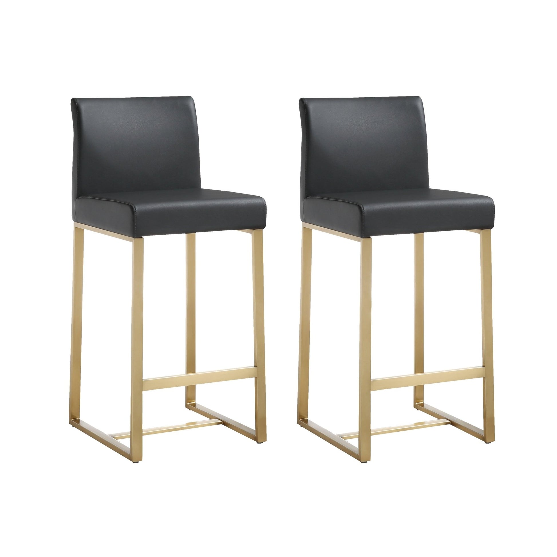 Denmark Black Gold Steel Counter Stool Set of 2 - Skandi London