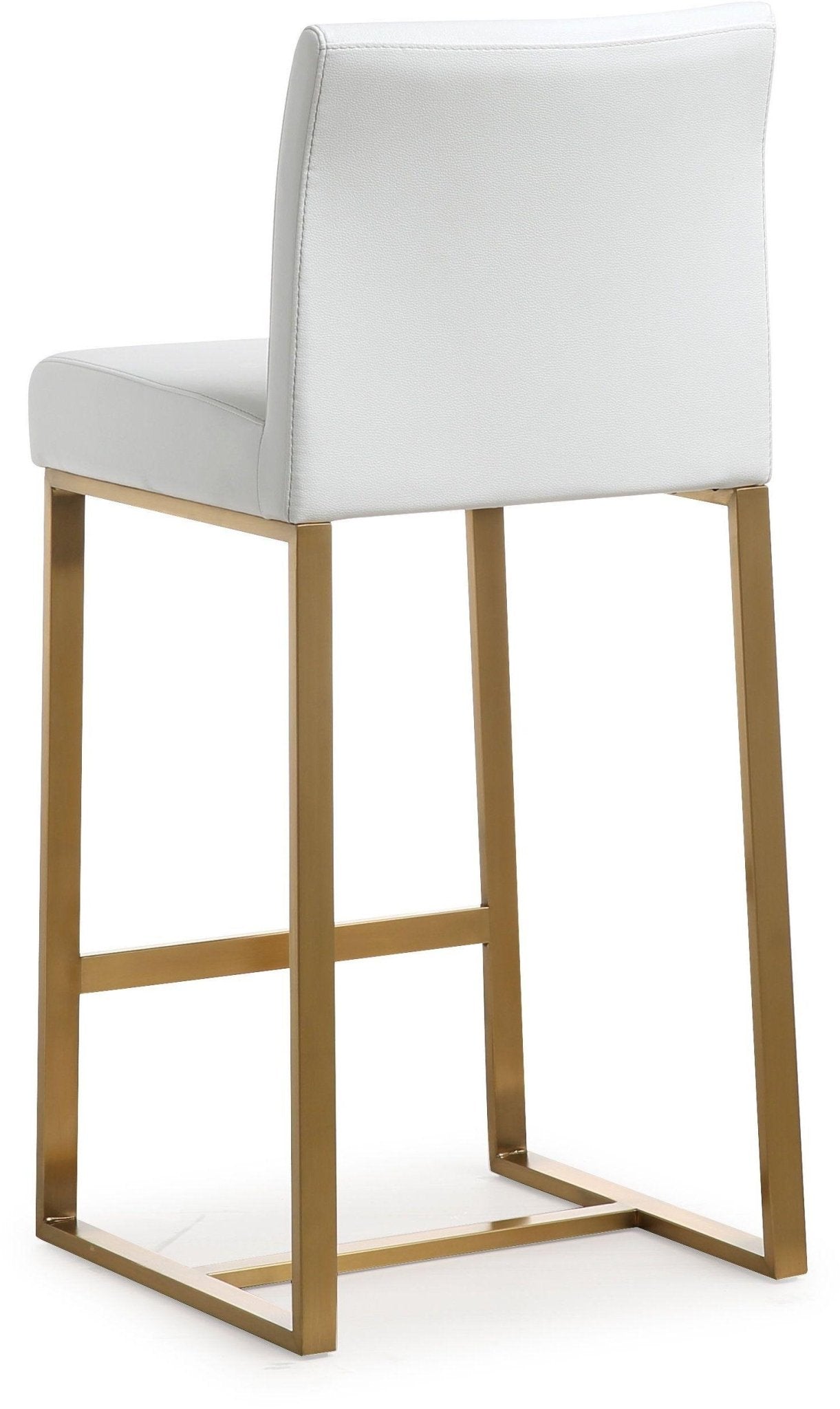 Denmark White Gold Steel Counter Stool Set of 2 - Skandi London