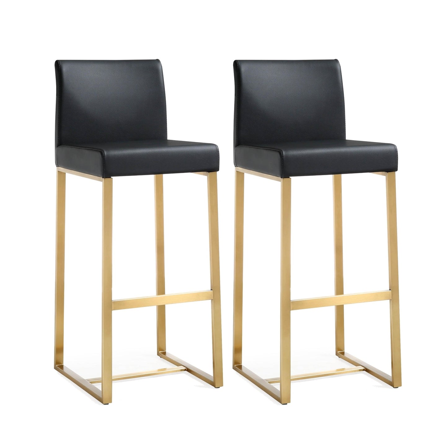 Denmark Black Gold Steel Barstool Set of 2 - Skandi London