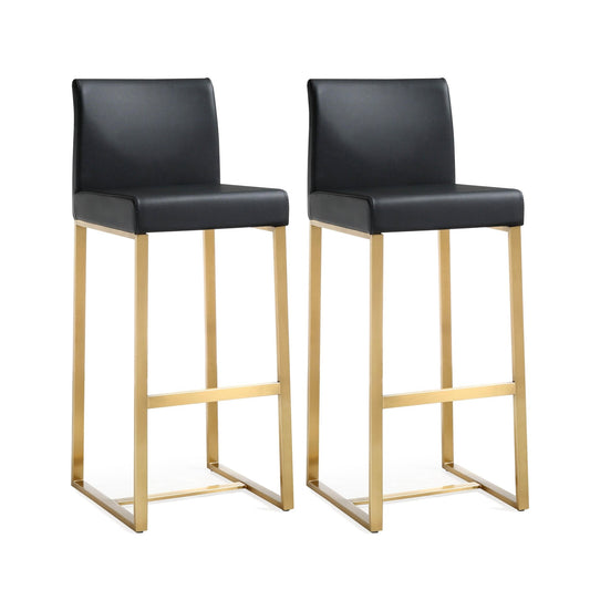 Denmark Black Gold Steel Barstool Set of 2 - Skandi London
