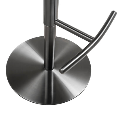 Cosmo Black Performance Vegan Leather on Black Steel Barstool - Skandi London