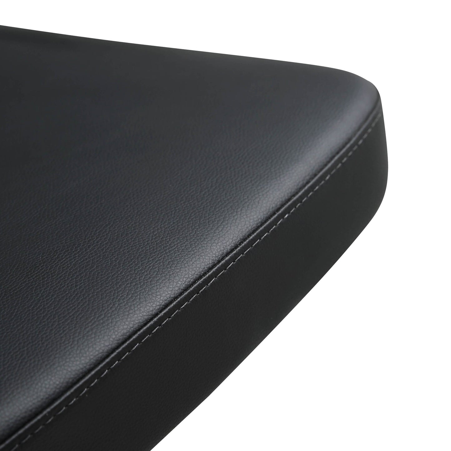 Cosmo Black Performance Vegan Leather on Black Steel Barstool - Skandi London