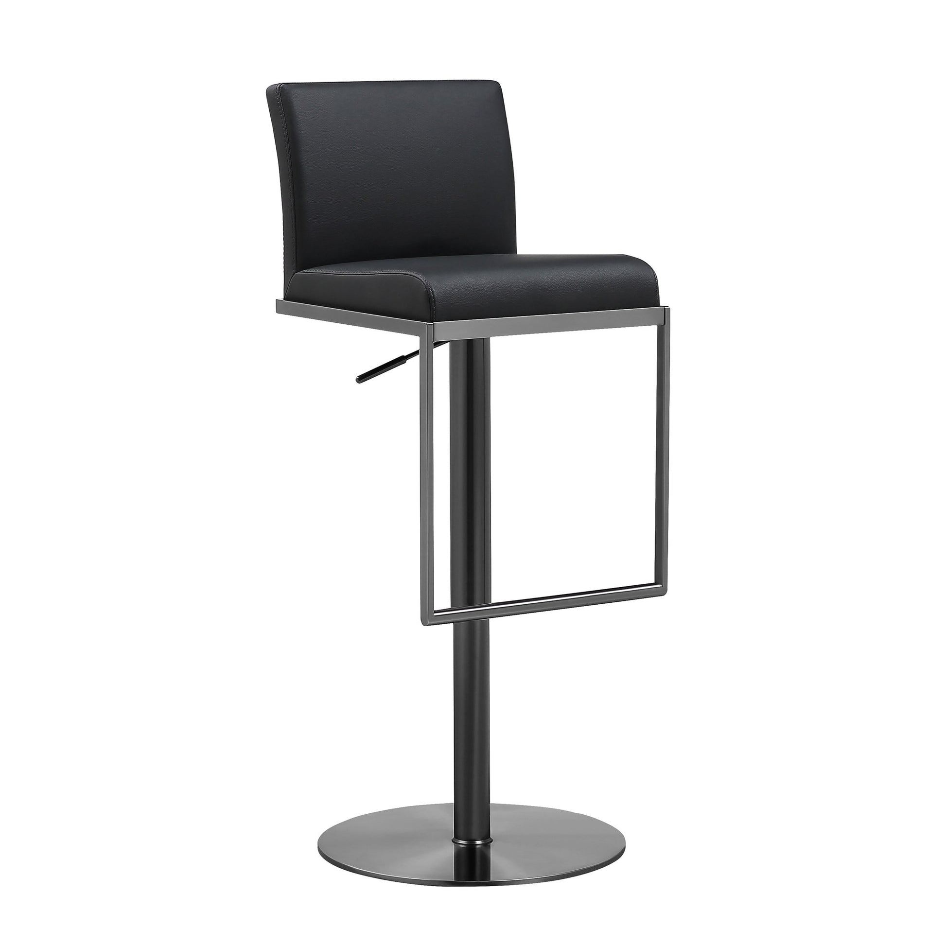Amalfi Black Performance Vegan Leather on Black Stool - Skandi London