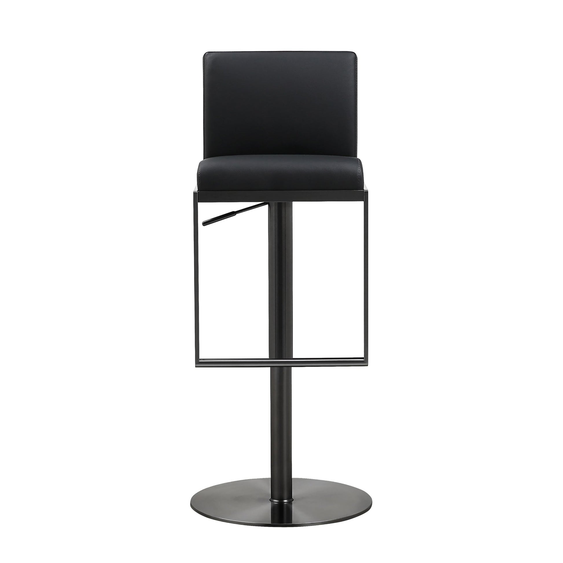 Amalfi Black Performance Vegan Leather on Black Stool - Skandi London