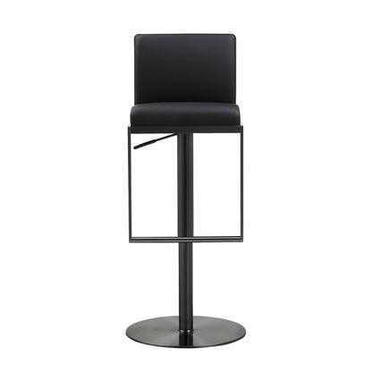 Amalfi Black Performance Vegan Leather on Black Stool - Skandi London
