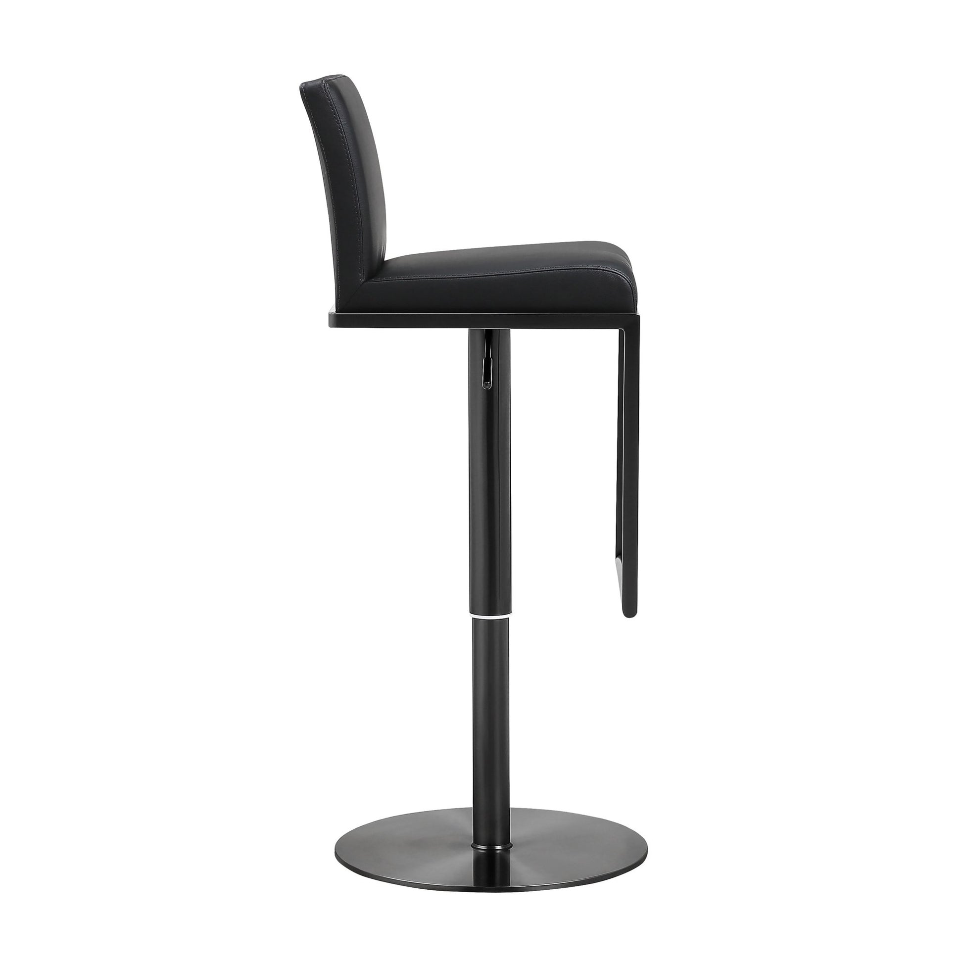 Amalfi Black Performance Vegan Leather on Black Stool - Skandi London