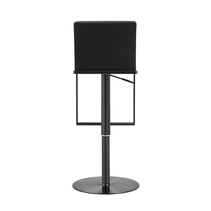Amalfi Black Performance Vegan Leather on Black Stool - Skandi London