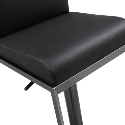 Amalfi Black Performance Vegan Leather on Black Stool - Skandi London