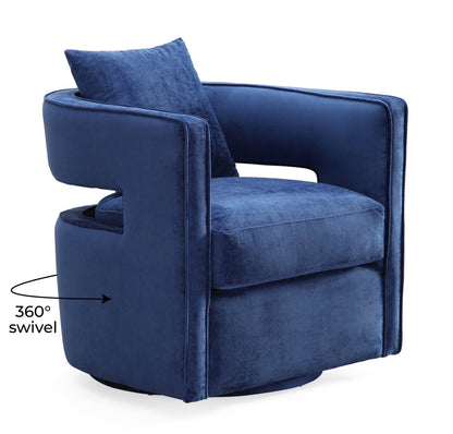 Kennedy Navy Swivel Chair - Skandi London