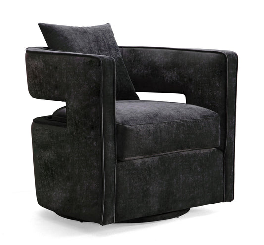 Kennedy Black Swivel Chair - Skandi London
