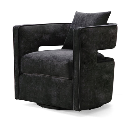 Kennedy Black Swivel Chair - Skandi London