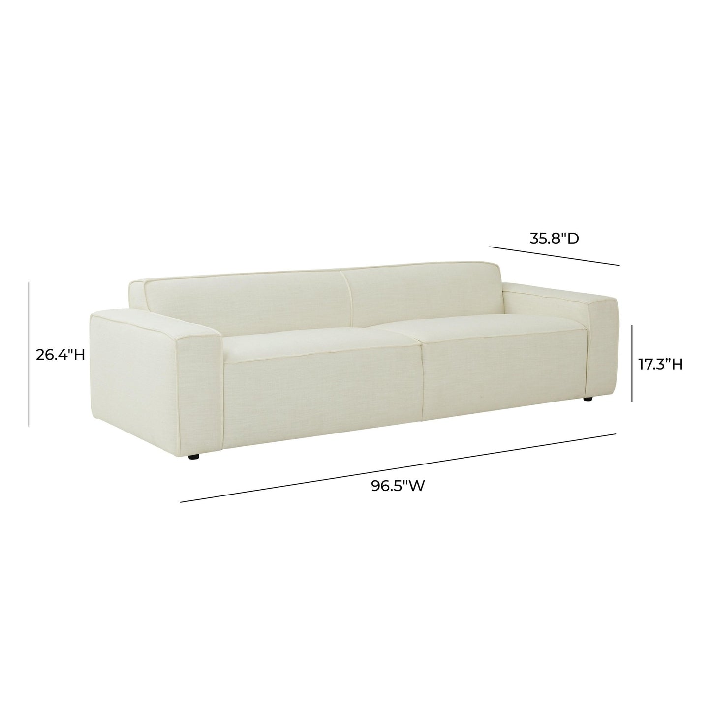 Olafur Cream Linen Sofa - Skandi London