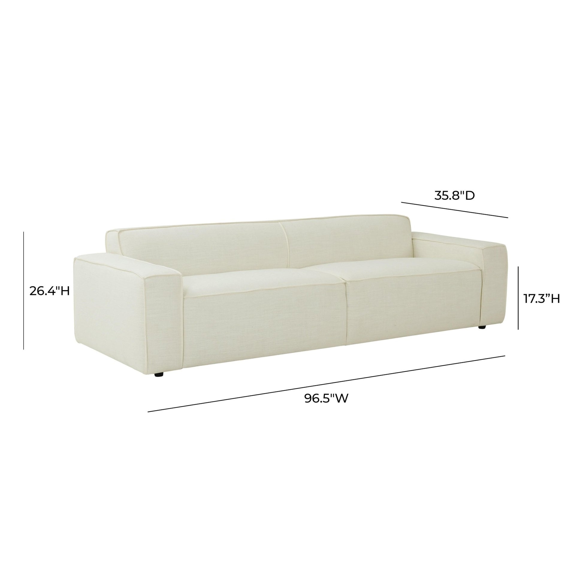 Olafur Cream Linen Sofa - Skandi London