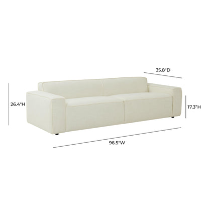 Olafur Cream Linen Sofa - Skandi London