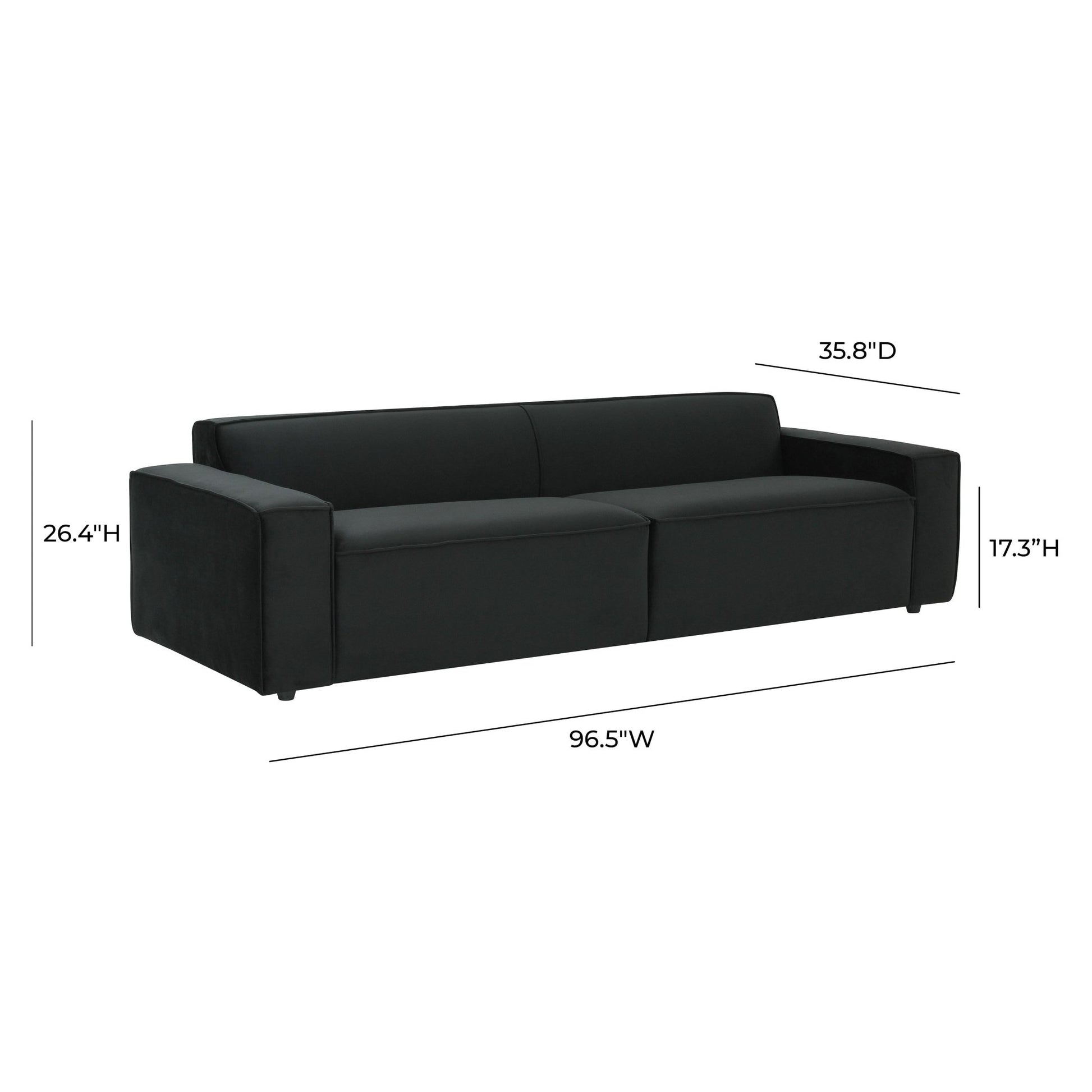 Olafur Black Velvet Sofa - Skandi London