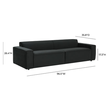 Olafur Black Velvet Sofa - Skandi London