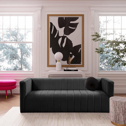 Norah Black Velvet Sofa - Skandi London