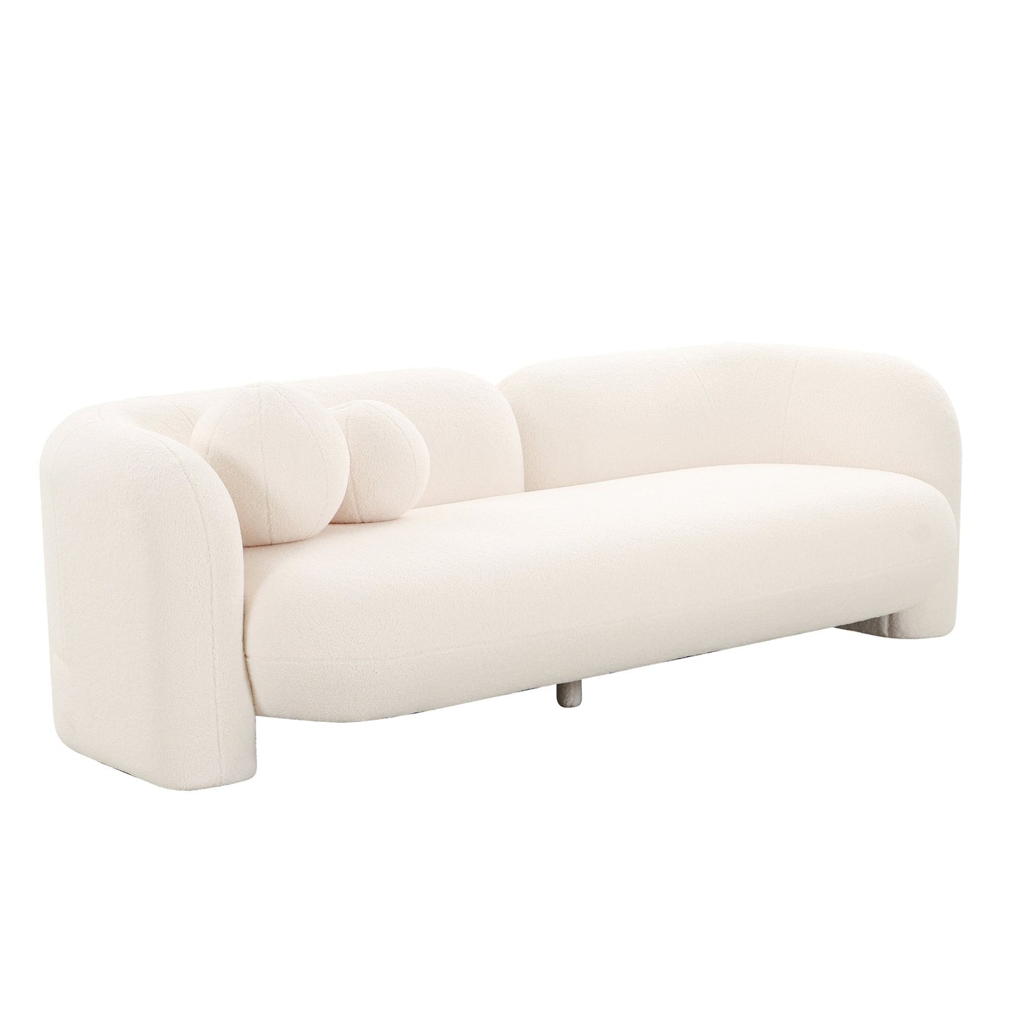 Amelie Cream Faux Fur Sofa - Skandi London