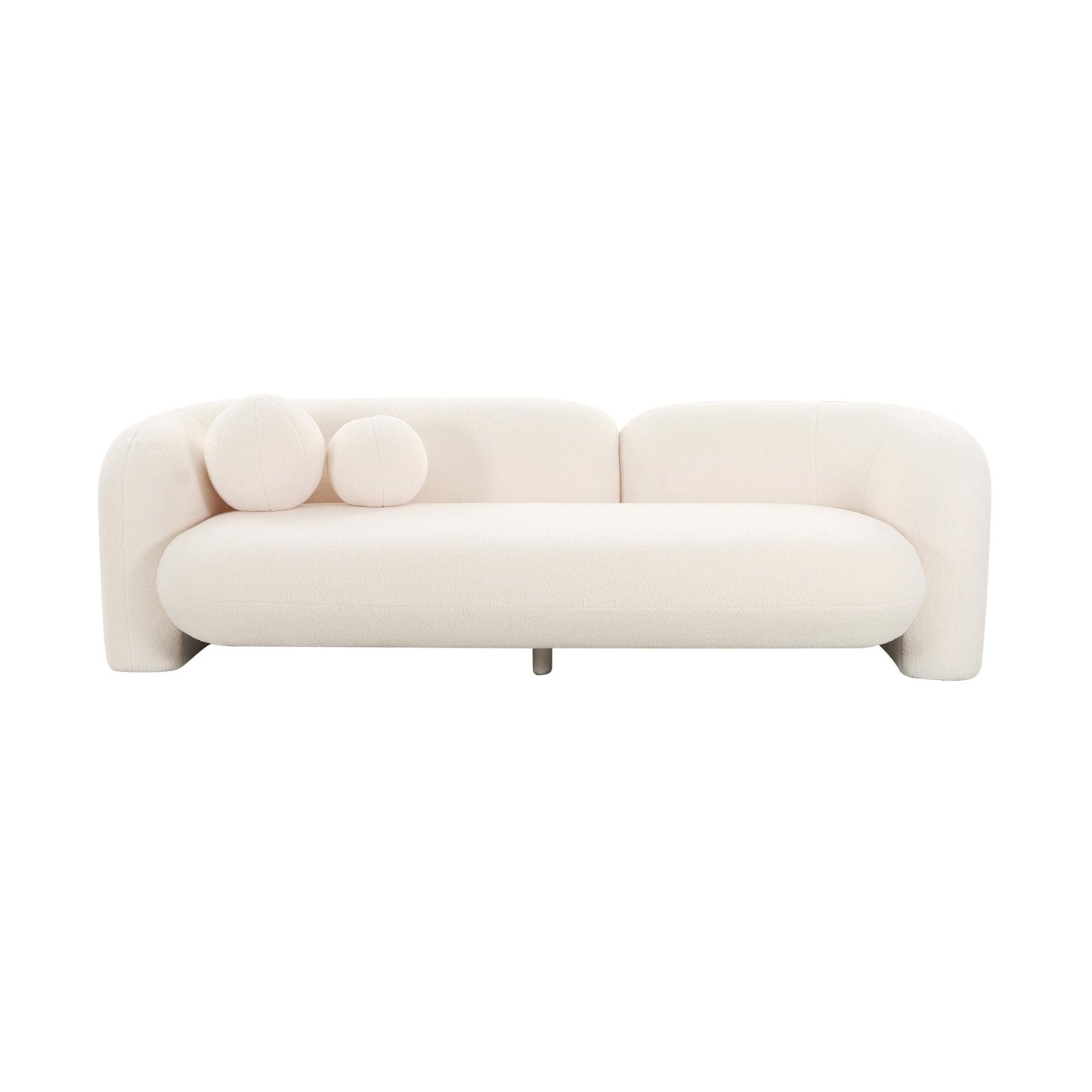 Amelie Cream Faux Fur Sofa - Skandi London