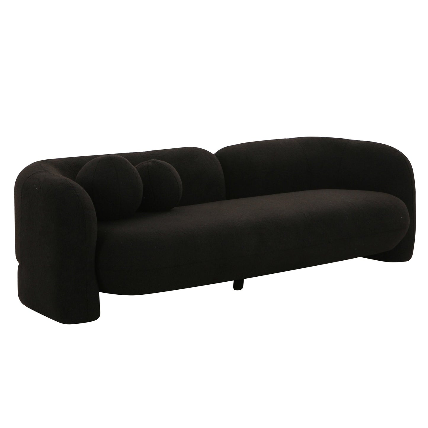 Amelie Black Faux Fur Sofa - Skandi London