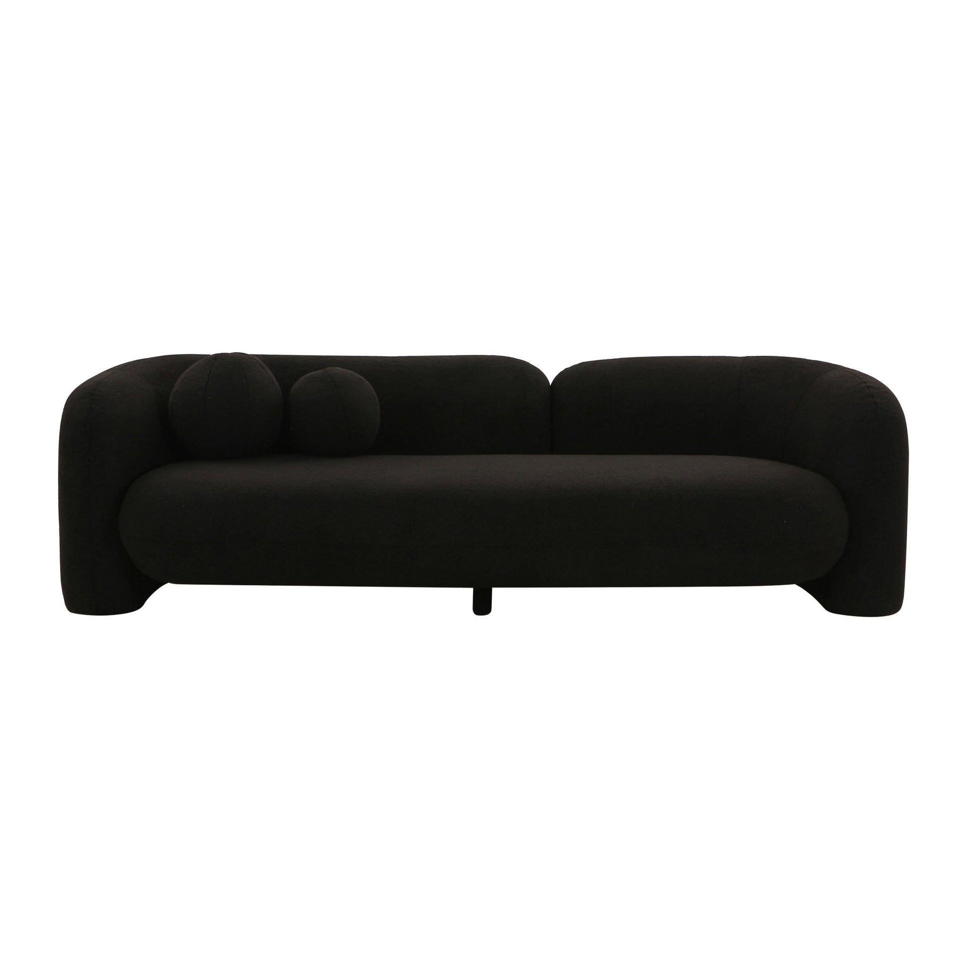 Amelie Black Faux Fur Sofa - Skandi London